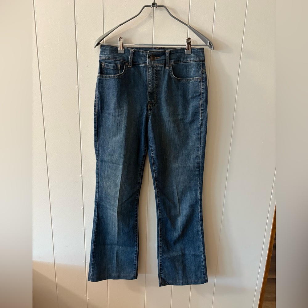 Nine West Blue Ankle Cropped Jeans Womens 6/27 Wide Leg casual pants